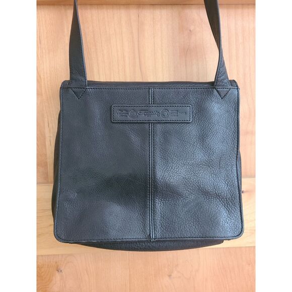 Vintage Fossil 1954 Pebbled Black Leather Crossbody Shoulder Bag Purse‎ 75082 - Picture 8 of 9